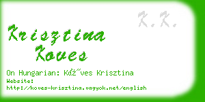 krisztina koves business card